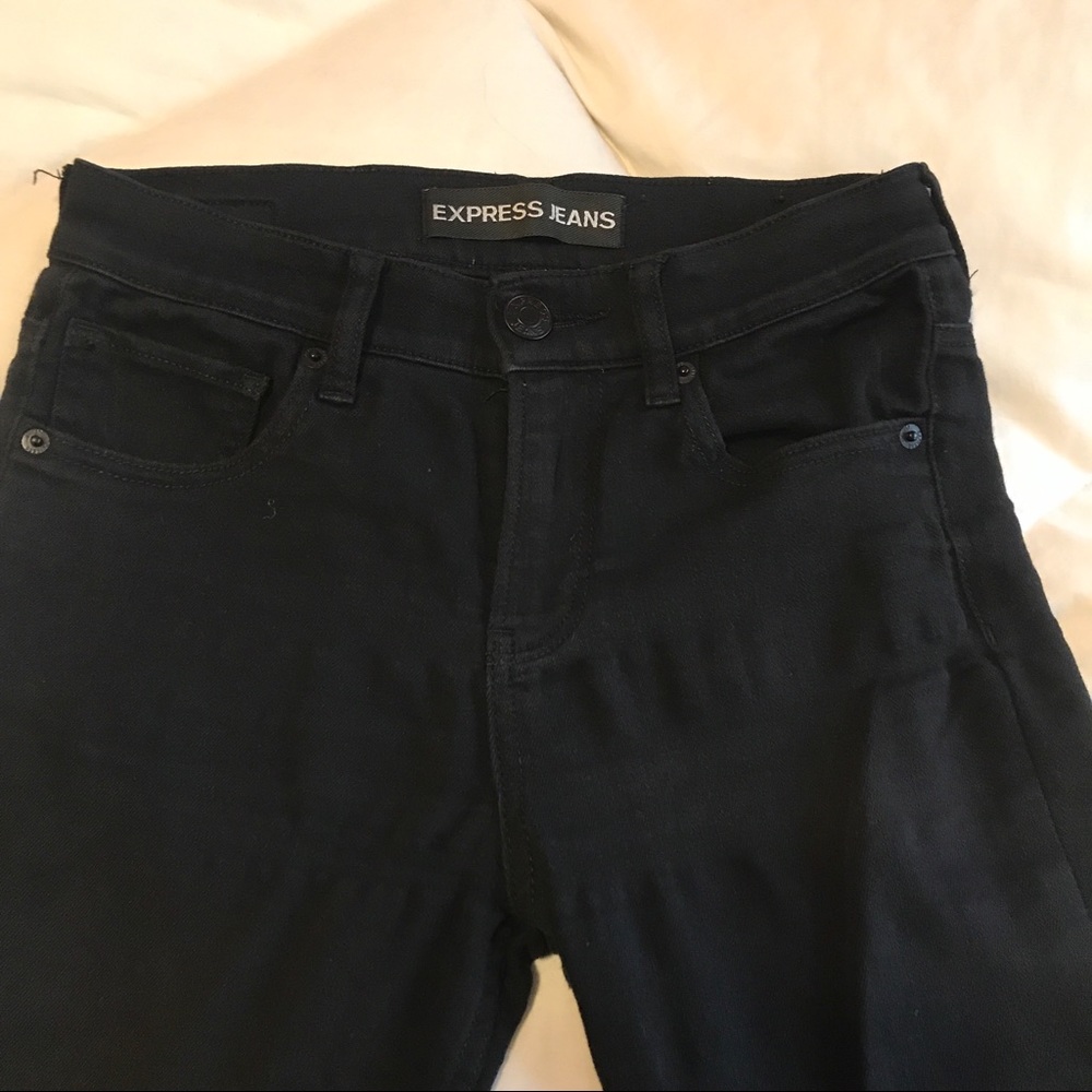 Black express skinny jeans